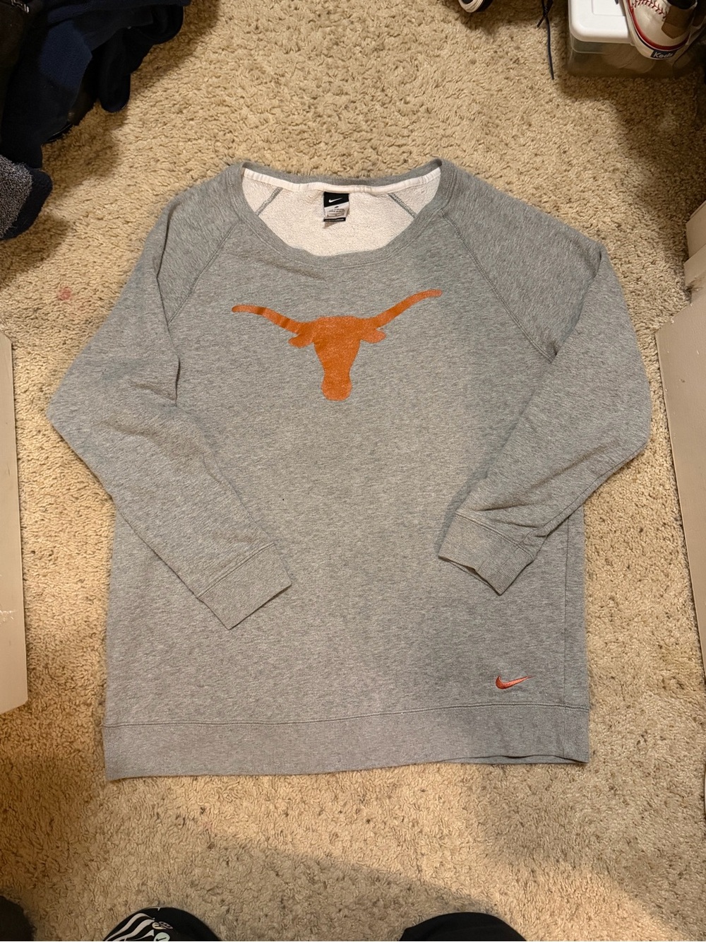 Nike Gray and Orange Texas Longhorns Sweatshirts and Tee - Picture 5 of 5